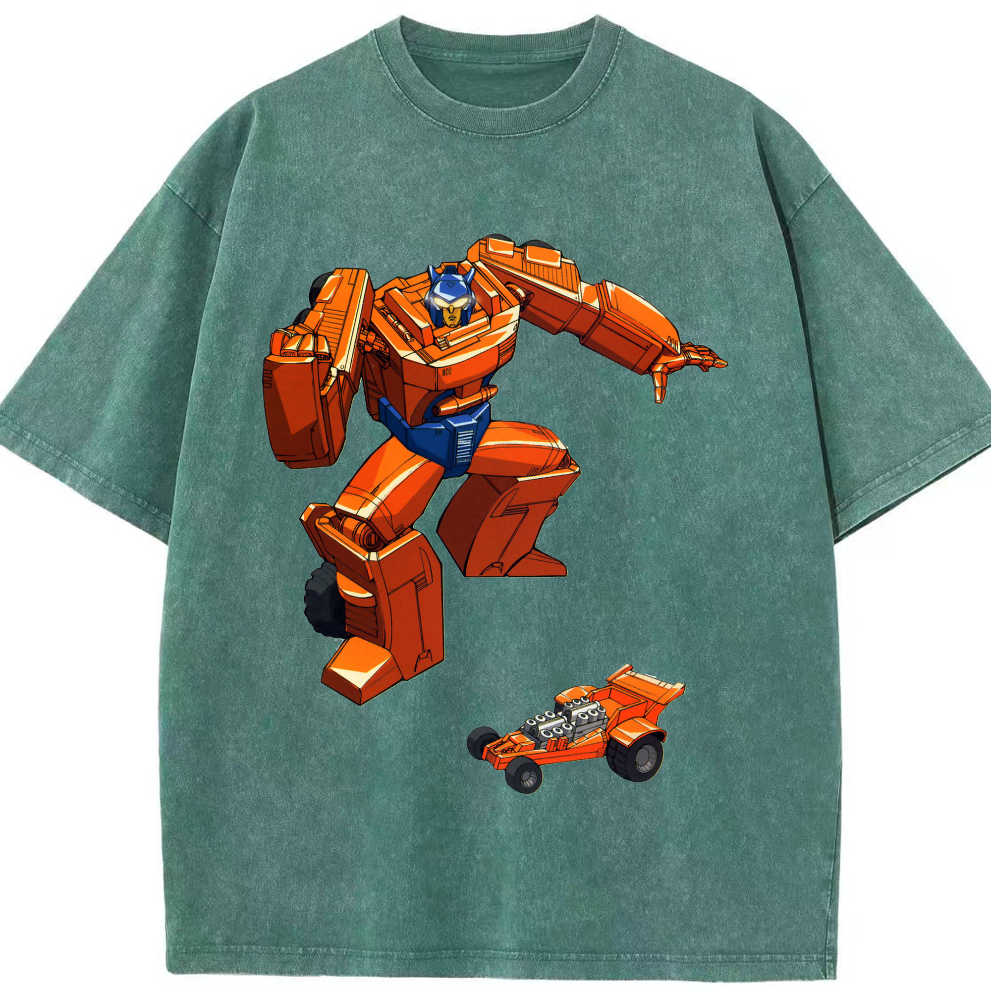 （画像用）  綿100% ヴィンテージ風 半袖Tシャツ（フロントプリント）